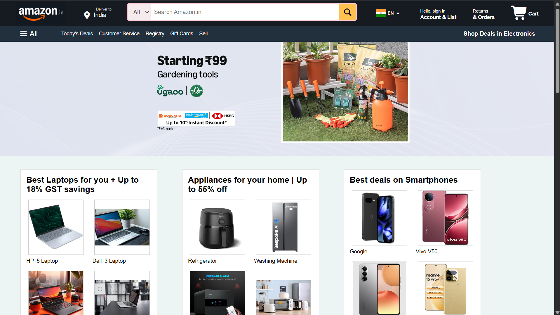 Amazon Clone screenshot